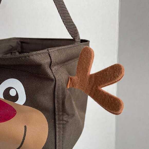 Thirty One Small Square Organizing Utility Tote in Christmas Reindeer, 6" - Picture 4 of 11